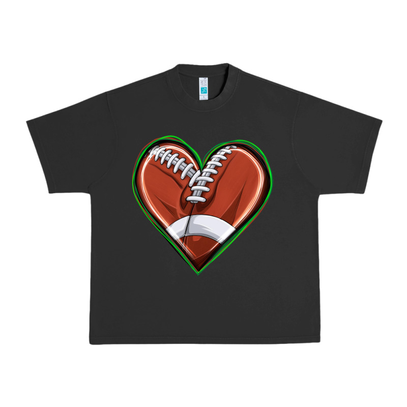 Football Heart Urban Heavy Tee by texasbilliewilder | Teevron