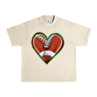 Sandshell football heart Urban Heavy Tee - texasbilliewilder