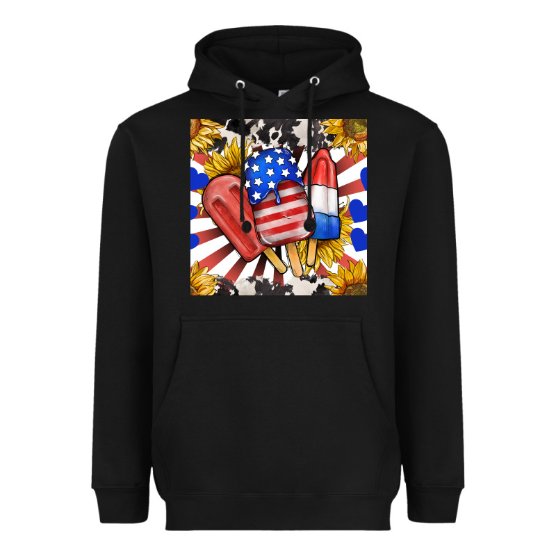 Patriotic Popsicles And Sunflowers Heavyweight Hoodie by BundleAndBundleShop | Teevron