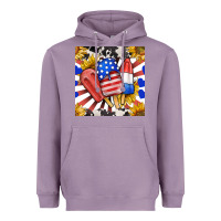 Lavender patriotic popsicles and sunflowers Heavyweight Hoodie - BundleAndBundleShop