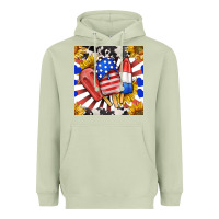 Matcha patriotic popsicles and sunflowers Heavyweight Hoodie - BundleAndBundleShop