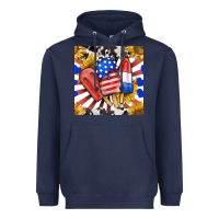 Navy patriotic popsicles and sunflowers Heavyweight Hoodie - BundleAndBundleShop