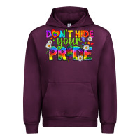 Mauve Wine LGBTQ+ Don't Hide Your Pride Urban Hoodie - BundleAndBundleShop