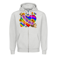 Dove Grey lgbtq proud dad Zipper Hoodie - HRA Design Shop