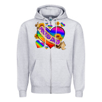 Heather Grey lgbtq proud dad Zipper Hoodie - HRA Design Shop