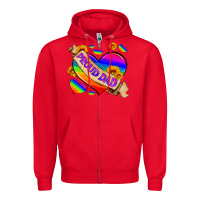 Red lgbtq proud dad Zipper Hoodie - HRA Design Shop