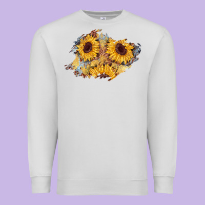 Sunflower Glitter Leather Patch Premium Sweatshirt Designed By Adodesignshop