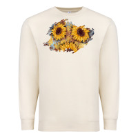 Sandshell sunflower glitter leather patch Premium Sweatshirt - AdoDesignShop