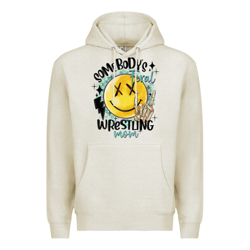 Somebody's Feral Wrestling Mom Premium Hoodie by MaliasSmallBusiness | Teevron