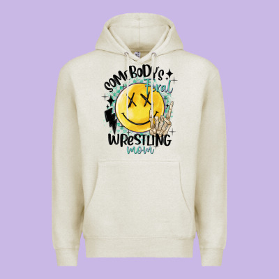 Somebody's Feral Wrestling Mom Premium Hoodie Designed By Maliassmallbusiness