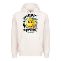 Pale Pink somebody's feral wrestling mom Premium Hoodie - MaliasSmallBusiness