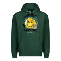 Sports Green somebody's feral wrestling mom Premium Hoodie - MaliasSmallBusiness