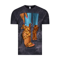 Cloud Black Leopard heels black fashion girl Vintage Tee - RanaPortraitStore