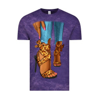 Cloud Purple Leopard heels black fashion girl Vintage Tee - RanaPortraitStore