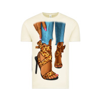 Vintage Arctic Leopard heels black fashion girl Vintage Tee - RanaPortraitStore
