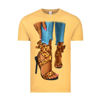 Vintage Mustard Leopard heels black fashion girl Vintage Tee - RanaPortraitStore