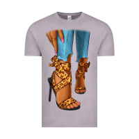 Vintage Zinc Leopard heels black fashion girl Vintage Tee - RanaPortraitStore