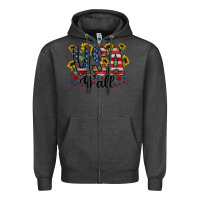Charcoal Heather usa yall Zipper Hoodie - RacoonDesign
