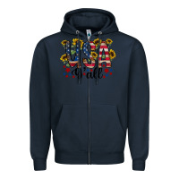 Navy usa yall Zipper Hoodie - RacoonDesign