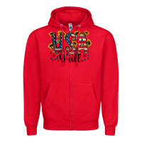 Red usa yall Zipper Hoodie - RacoonDesign