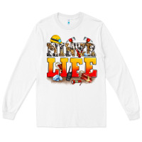 White miner life Long Sleeve Tee - Zillion Design Studio