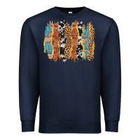 Navy western brushstrokes Premium Sweatshirt - AdoDesignShop