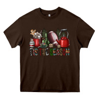 Chocolate Brown tis the season Heavy Core Tee - SublimationCraftShop