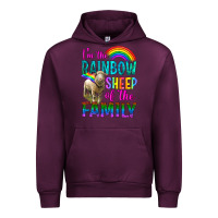 Mauve Wine I'm The Rainbow Sheep Of The Family Urban Hoodie - BundleAndBundleShop