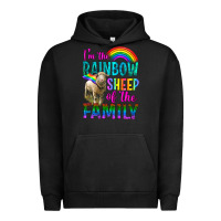 Pigment Black I'm The Rainbow Sheep Of The Family Urban Hoodie - BundleAndBundleShop
