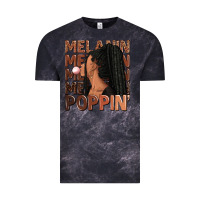 Cloud Black Melanin poppin' afro woman Vintage Tee - RanaPortraitStore