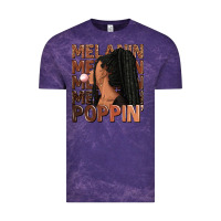 Cloud Purple Melanin poppin' afro woman Vintage Tee - RanaPortraitStore