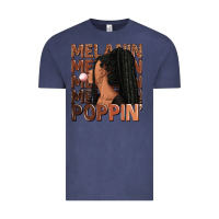 Vintage Denim Melanin poppin' afro woman Vintage Tee - RanaPortraitStore