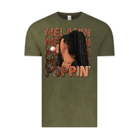 Vintage Olive Melanin poppin' afro woman Vintage Tee - RanaPortraitStore