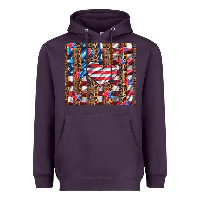 Western Usa Flag Heart And Stars Tumbler Heavyweight Hoodie by Artiststas | Teevron