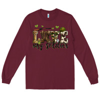Burgundy love my soldier Long Sleeve Tee - Zillion Design Studio