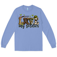 Colony Blue love my soldier Long Sleeve Tee - Zillion Design Studio
