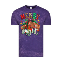 Cloud Purple Merry and bright black girl sneakers Vintage Tee - RanaPortraitStore