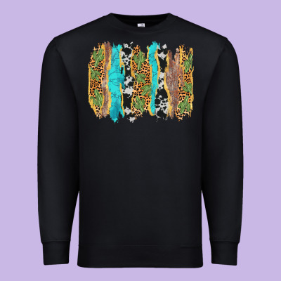 Western Brushstrokes Premium Sweatshirt Designed By Adodesignshop