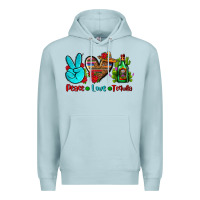 Blue Mist peace love tequila Premium Hoodie - AdoDesignShop