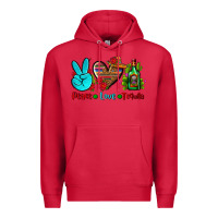 Cardinal peace love tequila Premium Hoodie - AdoDesignShop