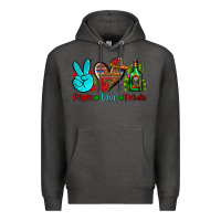 Charcoal Heather peace love tequila Premium Hoodie - AdoDesignShop