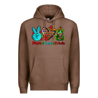 Chestnut peace love tequila Premium Hoodie - AdoDesignShop