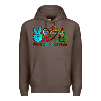 Coffee peace love tequila Premium Hoodie - AdoDesignShop