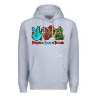 Heather Grey peace love tequila Premium Hoodie - AdoDesignShop