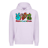 Lilac peace love tequila Premium Hoodie - AdoDesignShop