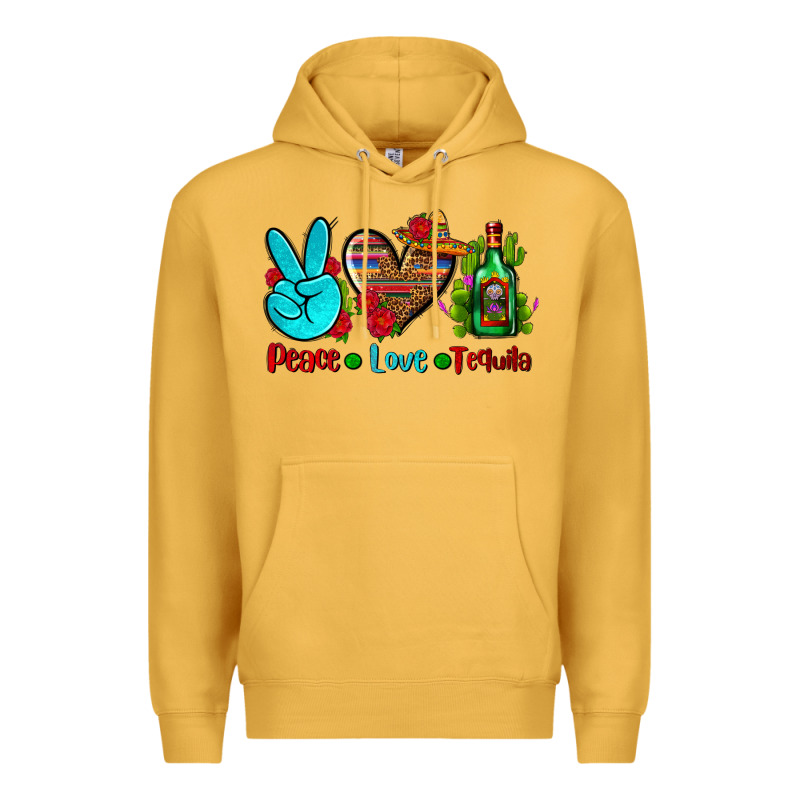 Peace Love Tequila Premium Hoodie by AdoDesignShop | Teevron