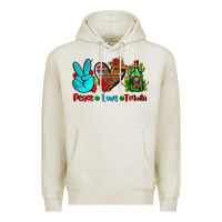 Oatmeal Heather peace love tequila Premium Hoodie - AdoDesignShop