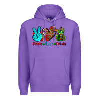 Purple peace love tequila Premium Hoodie - AdoDesignShop
