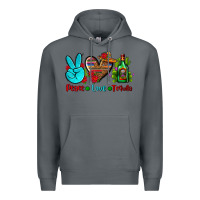 Rock peace love tequila Premium Hoodie - AdoDesignShop