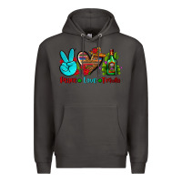 Smoke peace love tequila Premium Hoodie - AdoDesignShop